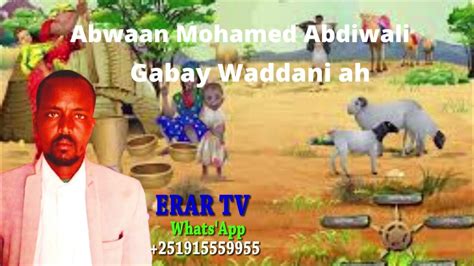 Abwaan Mohamed Abdi Wali Iyo Gabay Wadani Ah Youtube