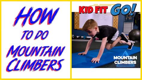How To Do Mountain Climbers Fitness For Kids By Kids Kid Fit Go