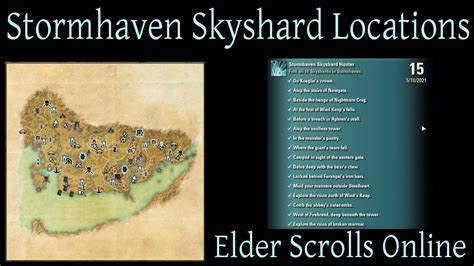 Stormhaven Skyshard Locations Elder Scrolls Online Eso Youtube