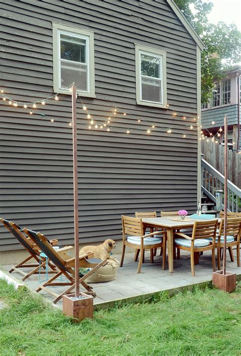 Diy Outdoor Bistro Light Stands For Your Patio Outdoor Lighting