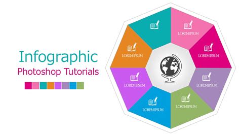 Infographic Tutorial In Photoshop 06 Polygon Sides Multiple Colors