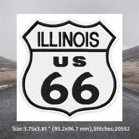 Machine Embroidery Route 66 State Signs The Mother Road Etsy