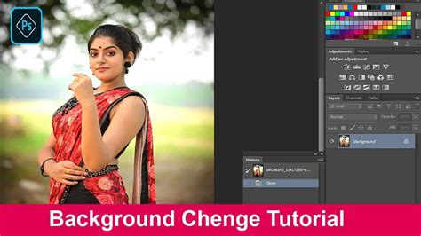 How To Change Background Color In Photoshop Fast And Easy Youtube