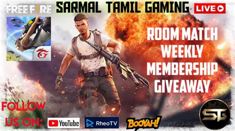 Explore the world's best live streams! ROOM MATCH WEEKLY MEMBERSHIP @8PM | FREE FIRE TAMIL LIVE ...