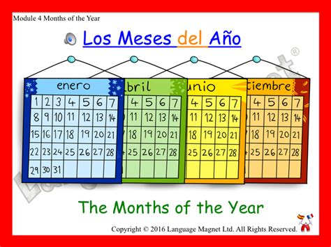 Spanish Months Of The Year Teaching Resources