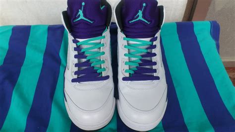 Jordan 5 Grapes Lacing Tutorial Double Laces V Pattern And Criss