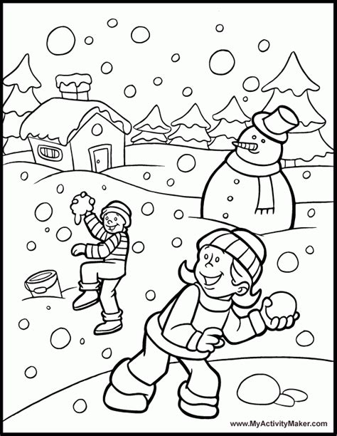 Winter Wonderland Coloring Pages Coloring Home