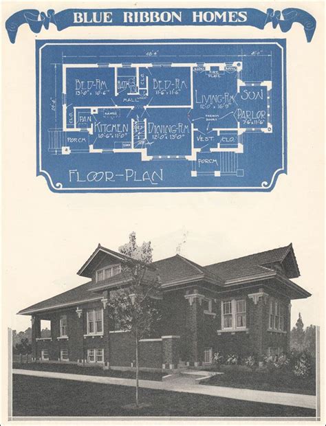 Chicago Style Bungalow 1924 Radfords Blue Ribbon Homes Brick