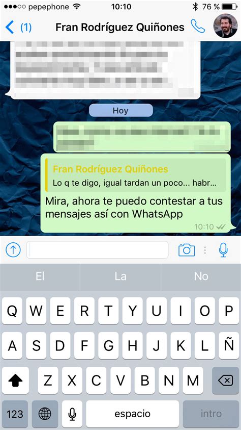 Cómo usar la nueva función Responder de WhatsApp iPhoneA2