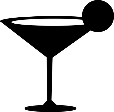 Martini Svg Outline White Martini Glass Clipart Large Size Png