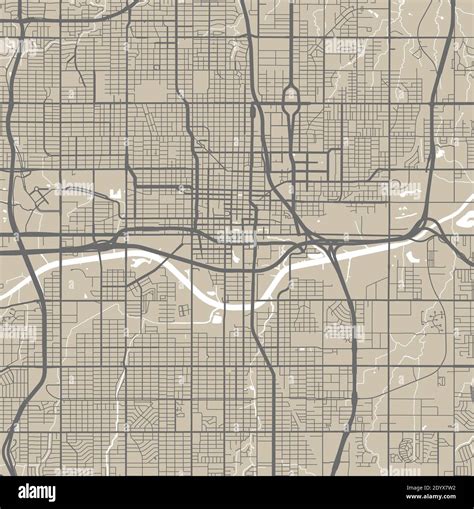 Mapa Detallado Del área Administrativa De La Ciudad De Oklahoma