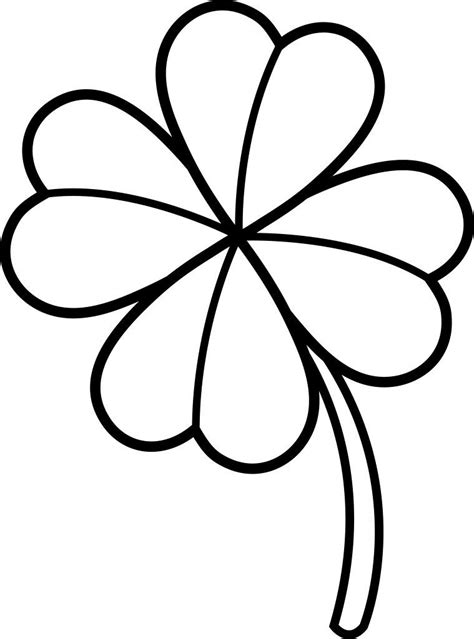Printable Coloring Pages Of Four Leaf Clovers