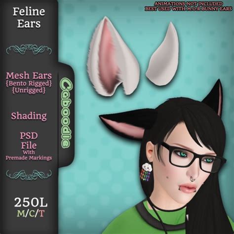 Second Life Marketplace C Bento Feline Ears