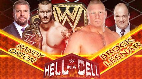 Wwe Hell In A Cell 2013 Randy Orton Vs Brock Lesnar Wwe Championship