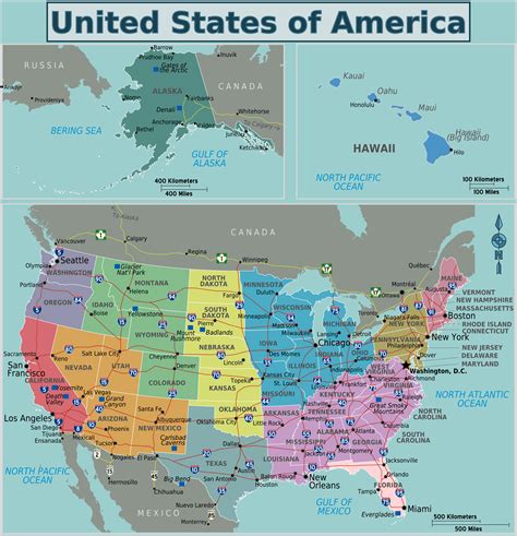 Large Detailed Regions Map Of The Usa The Usa Large Detailed Regions