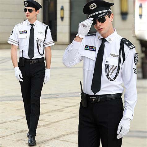 Custom Logo Security Guard Uniform White Security Guard Uniforms