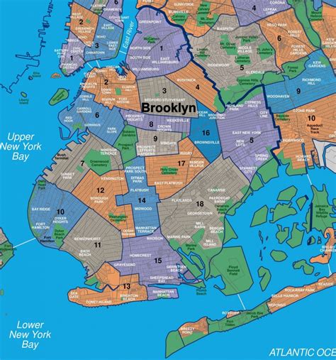 Brooklyn Zip Code Map Printable Map Of Brooklyn Ny Neighborhoods