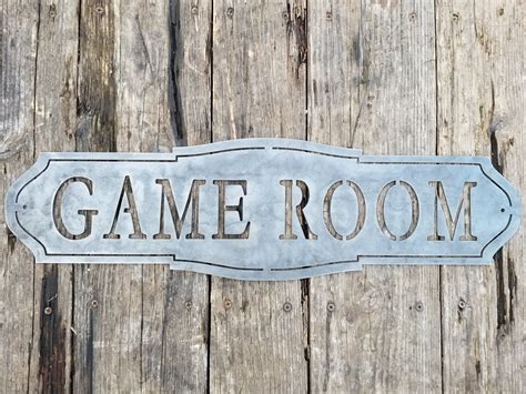 This Home Decor Metal Sign Reads Game Room Wall Decor Men Man Cave