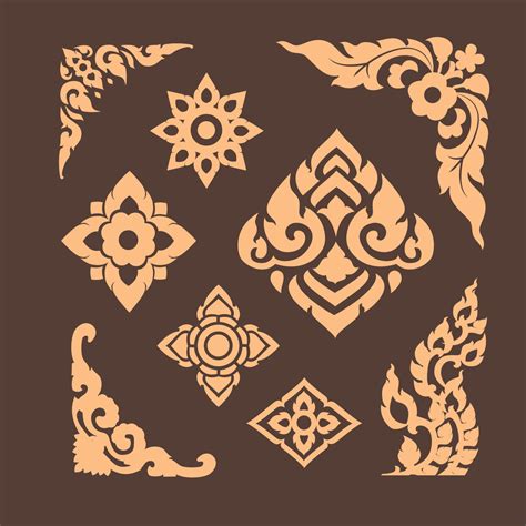 Traditional Thai Pattern 8910703 Vector Art At Vecteezy