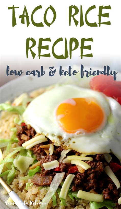 Okinawa Taco Rice Recipe With Cauliflower Rice Asian Keto Kitchen