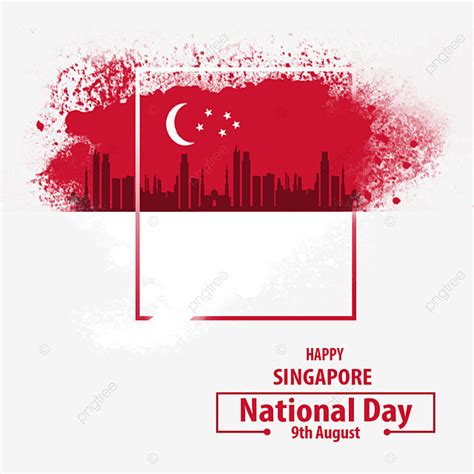 Singapore Happy National Day Greeting Card Banner Poster 9th August