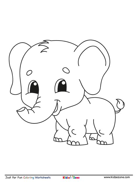 Elephant Coloring Pages For Toddlers