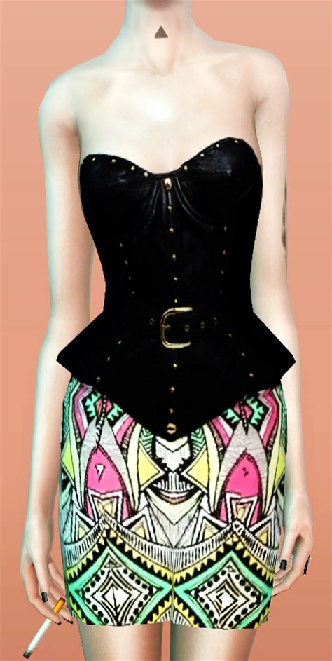 Sims 4 Leather Corset