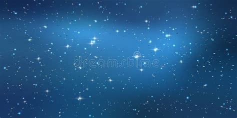 Realistic Starry Night Sky With Glow Stock Vector Illustration Of