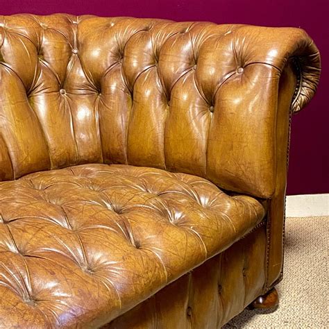 Early 20th Century Leather Chesterfield Sofa Antique Sofas Hemswell