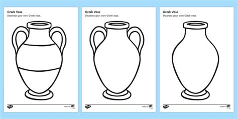 Design A Greek Pot Decorate A Greek Vase Greek Vase Template