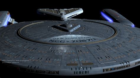 Excelsior Class Starship Charleston Class Saucer Section Star Trek