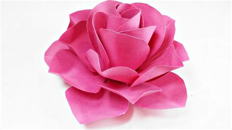 Rose Aus Papier Falten Einfach Basteln Machen Selber Basteln Anleitung D Paper Flower