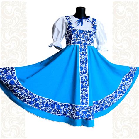 folk dress sarafan with blouse for girl and women for dance etsy