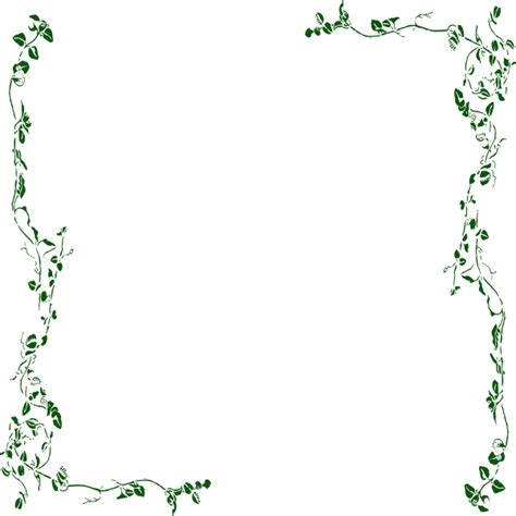 Ivy Vine Clip Art Vine Border Green Clip Art Drawing Borders Vine