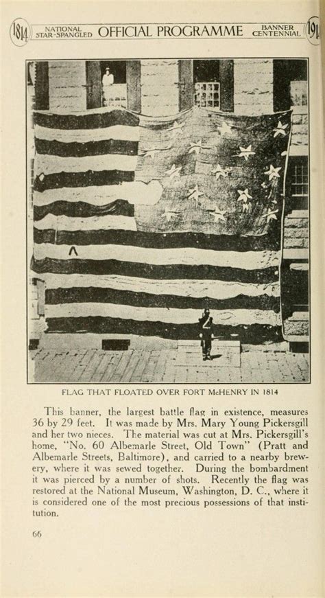 1873 The Star Spangled Banner Flag Flag From Fort Mchenry 1814