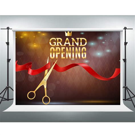 Buy Ribbon Cutting Backdrop For Grand Opening Ceremony 7x5ft Red Ribbon
