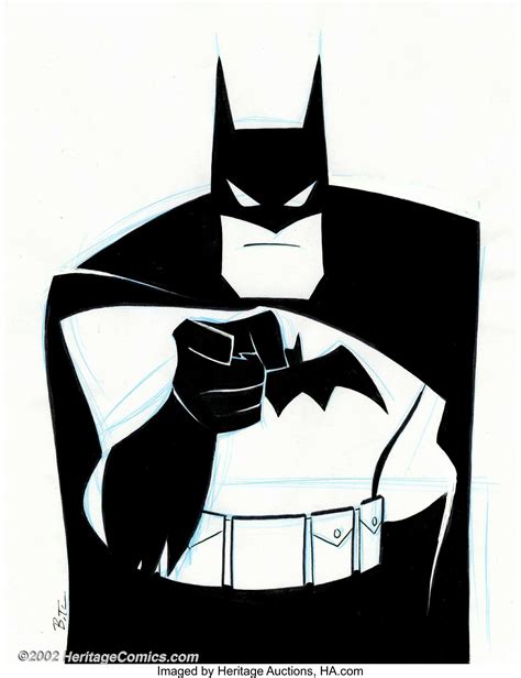 Bruce Timm Batman Sketch Undated Original Comic Art Sketches