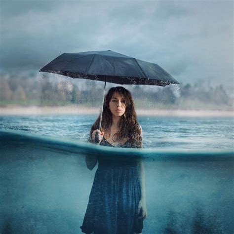Lonely Girl In Rain Wallpaper