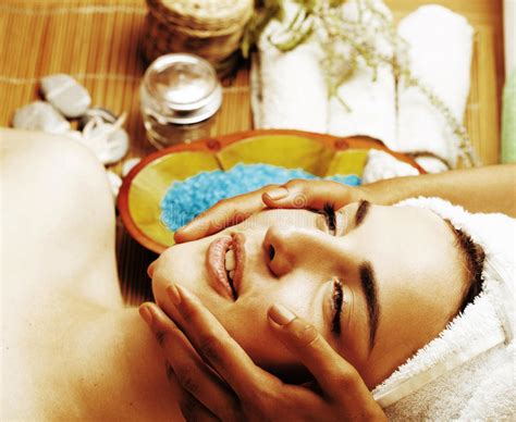 Stock Photo Attractive Lady Getting Spa Treatment In Salon Clos Stock