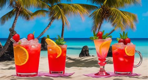 Premium Ai Image Cocktail Sex On The Beach With Beautiful Decoration