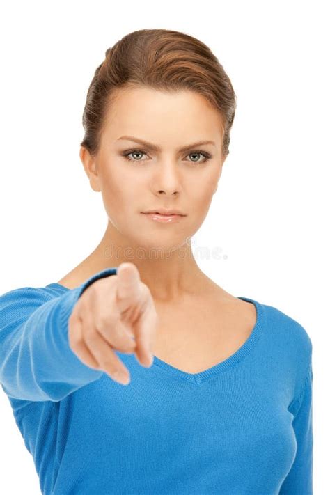 businesswoman pointing her finger stock image image of caucasian lady 39973667