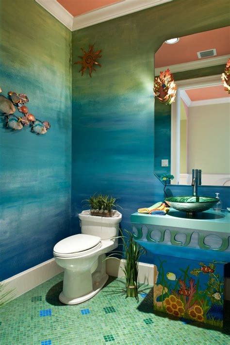 Well the tropical designs of bathroom decoration has grabbed a lot of importance in the recent times. A seaside Powder room done by Periwinkle Designs ...