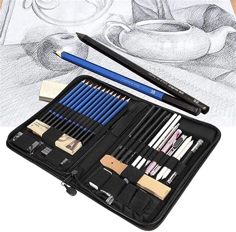 Pencil Drawing Kit Sketch Tools Complete With Handbag Practical