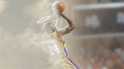 Download Kobe Bryant With A Halo Wallpaper