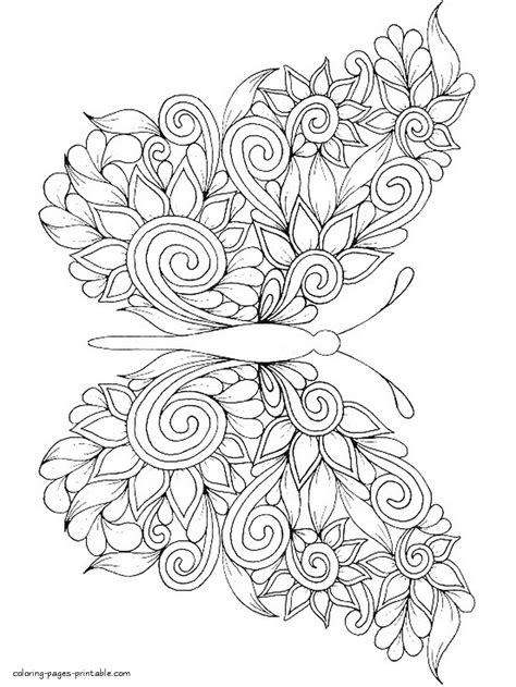 Detailed Butterfly Coloring Pages For Adults - Download it and color