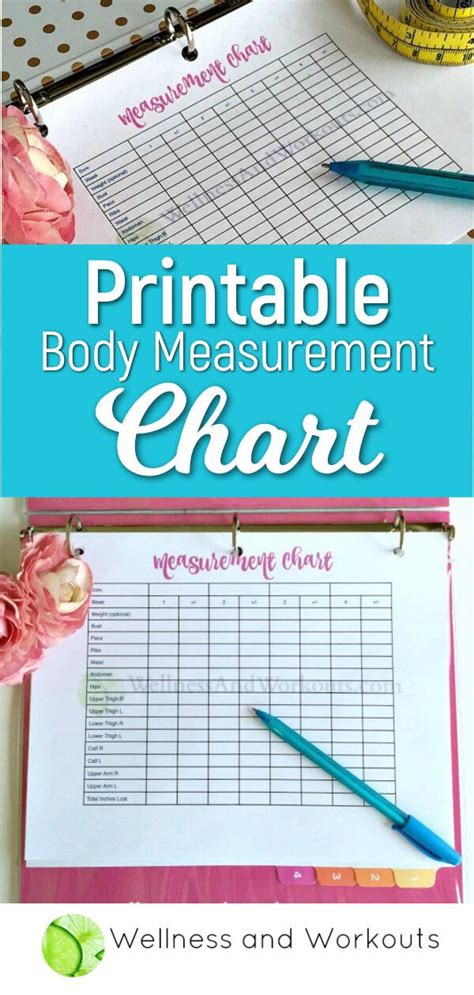 Free Printable Body Measurement Chart Body Measurement Tracker Body