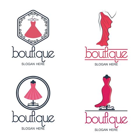 Conjunto De Logo De Moda Y Boutique Y Colección De Emblemas Vector