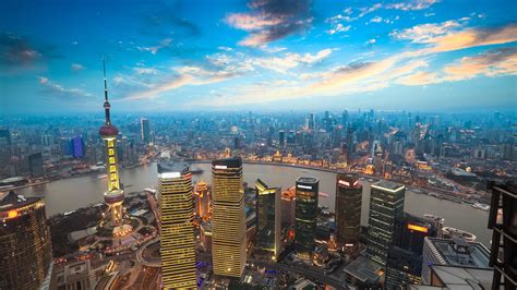 Shanghai Sunset Hd World 4k Wallpapers Images