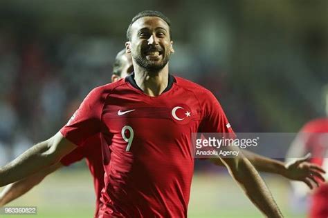 Cenk Tosun Of Turkish National Football Team Celebrates After Scoring