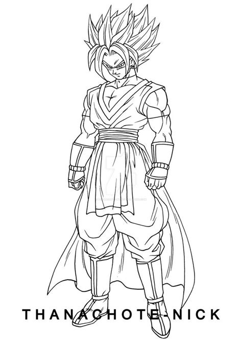 Goku Ssj Blue Dibujo Para Colorear - dibujos para colorear